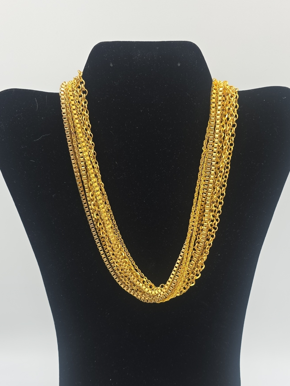 Classic Gold Multi-Chain Layered Necklace
